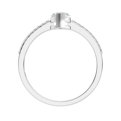 Marquise and Round Cut Diamond Solitaire Vintage Minimalist Cluster Engagement Ring For Women's - HIGHCARAT DIAMONDS
