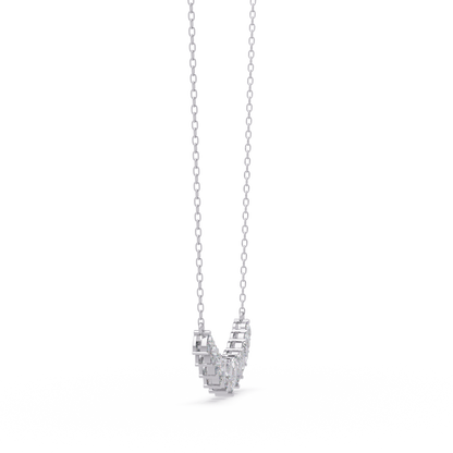 Pear Cut Graduation Curve Lab Grown Diamond Necklace - HIGHCARAT DIAMONDS