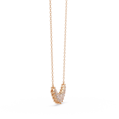 Pear Cut Graduation Curve Lab Grown Diamond Necklace - HIGHCARAT DIAMONDS