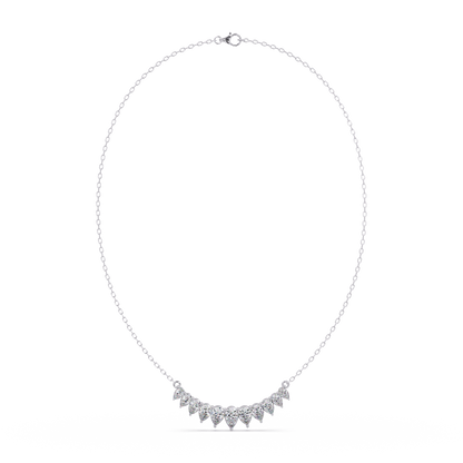Pear Cut Graduation Curve Lab Grown Diamond Necklace - HIGHCARAT DIAMONDS