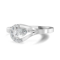 Pear and Round Cut Top Grade Lab Grown Diamond Unique Vintage Classic Engagement Ring For Women's - HIGHCARAT DIAMONDS