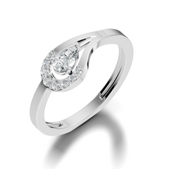 Pear and Round Cut Top Grade Lab Grown Diamond Unique Vintage Classic Engagement Ring For Women's - HIGHCARAT DIAMONDS