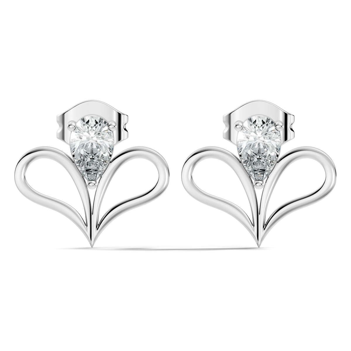 Elegant Pear Cut Lab-Grown Diamond Solitaire Stud Earrings Perfect Gift For Women's - HIGHCARAT DIAMONDS