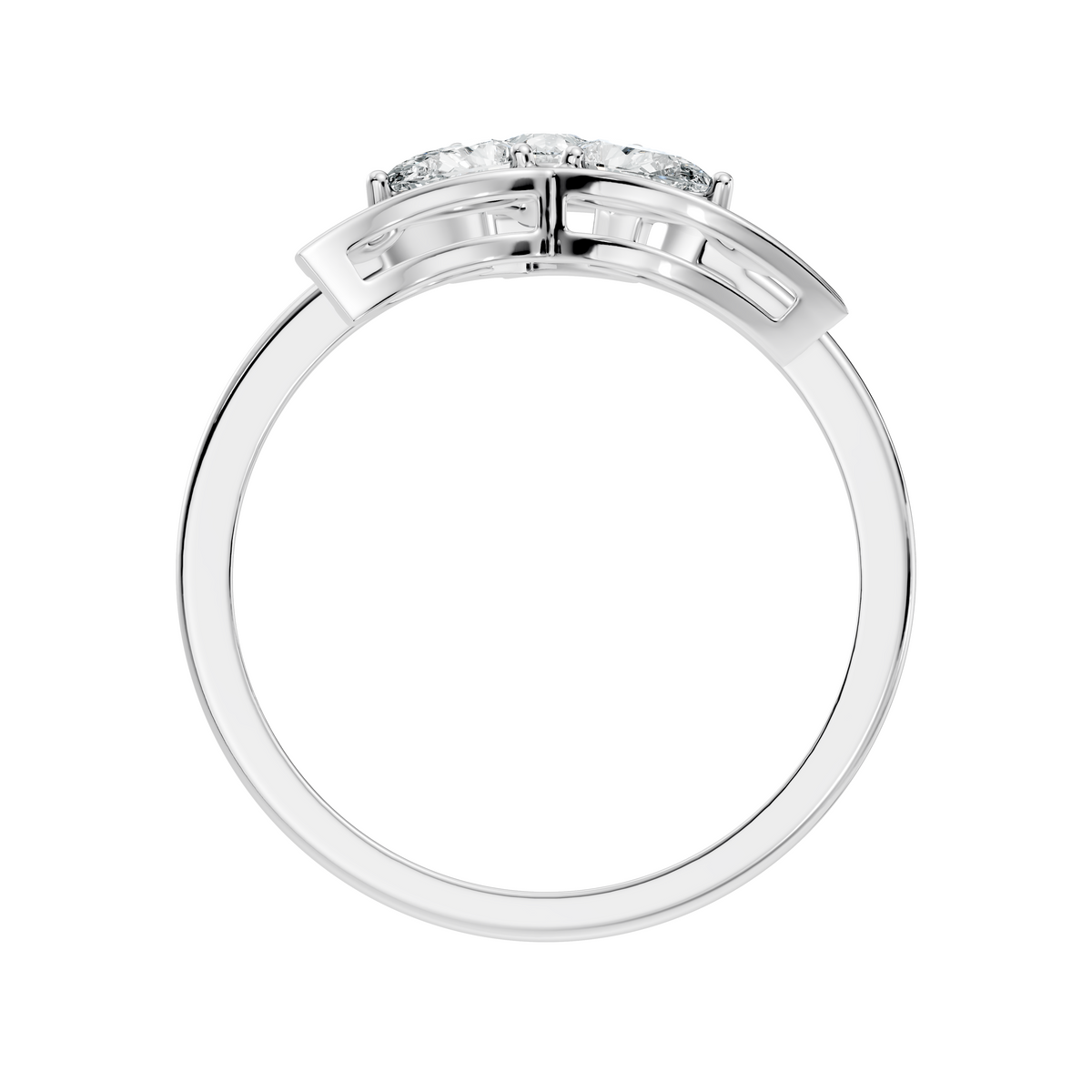 Vintage Round Cut White Colorless Diamond Unique Bezel set Minimalist Dainty Cluster Ring For Her - HIGHCARAT DIAMONDS