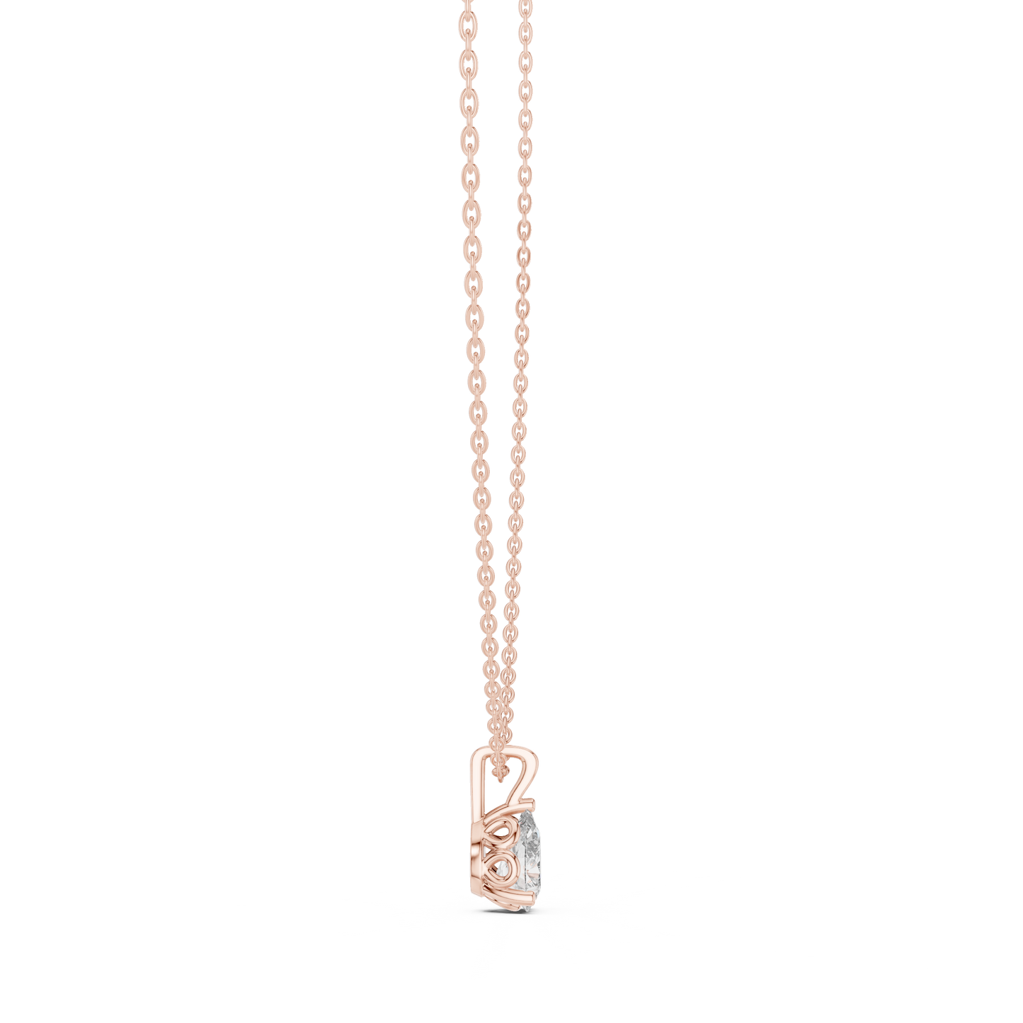 Classic Pear Shape Diamond Pendant Dainty Solitaire Necklace For Women In 14K Gold - HIGHCARAT DIAMONDS