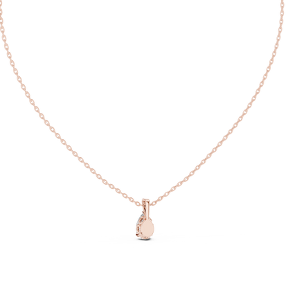 Classic Pear Shape Diamond Pendant Dainty Solitaire Necklace For Women In 14K Gold - HIGHCARAT DIAMONDS