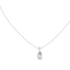 Pear Shape 1.00 Ct New Solitaire Lab Grown Elegance Vintage Style Pendant For Women - HIGHCARAT DIAMONDS