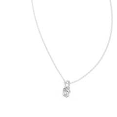 Pear Cut Solitaire Lab Grown Diamond Pendant Top View