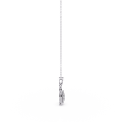 Pear Drop Halo Lab Grown Diamond Pendant Necklace - HIGHCARAT DIAMONDS