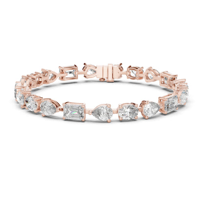 17.08 CT Oval , Pear Or Emerald Cut Top Grade Diamond Antique Delicate Vintage Sparkling Bridesmaid Tennis Bracelet Gift For Her - HIGHCARAT DIAMONDS