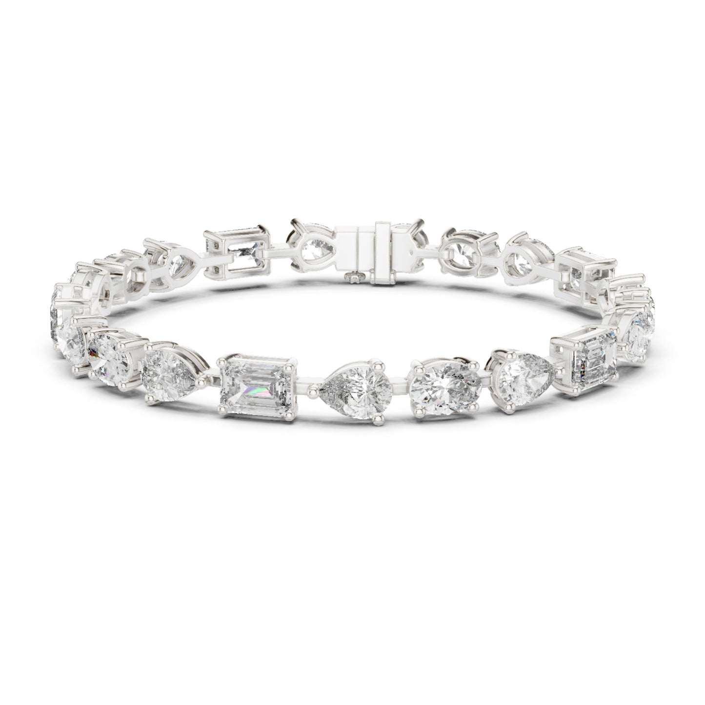 17.08 CT Oval , Pear Or Emerald Cut Top Grade Diamond Antique Delicate Vintage Sparkling Bridesmaid Tennis Bracelet Gift For Her - HIGHCARAT DIAMONDS