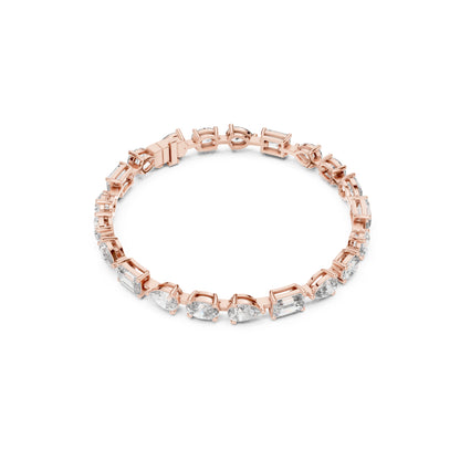17.08 CT Oval , Pear Or Emerald Cut Top Grade Diamond Antique Delicate Vintage Sparkling Bridesmaid Tennis Bracelet Gift For Her - HIGHCARAT DIAMONDS