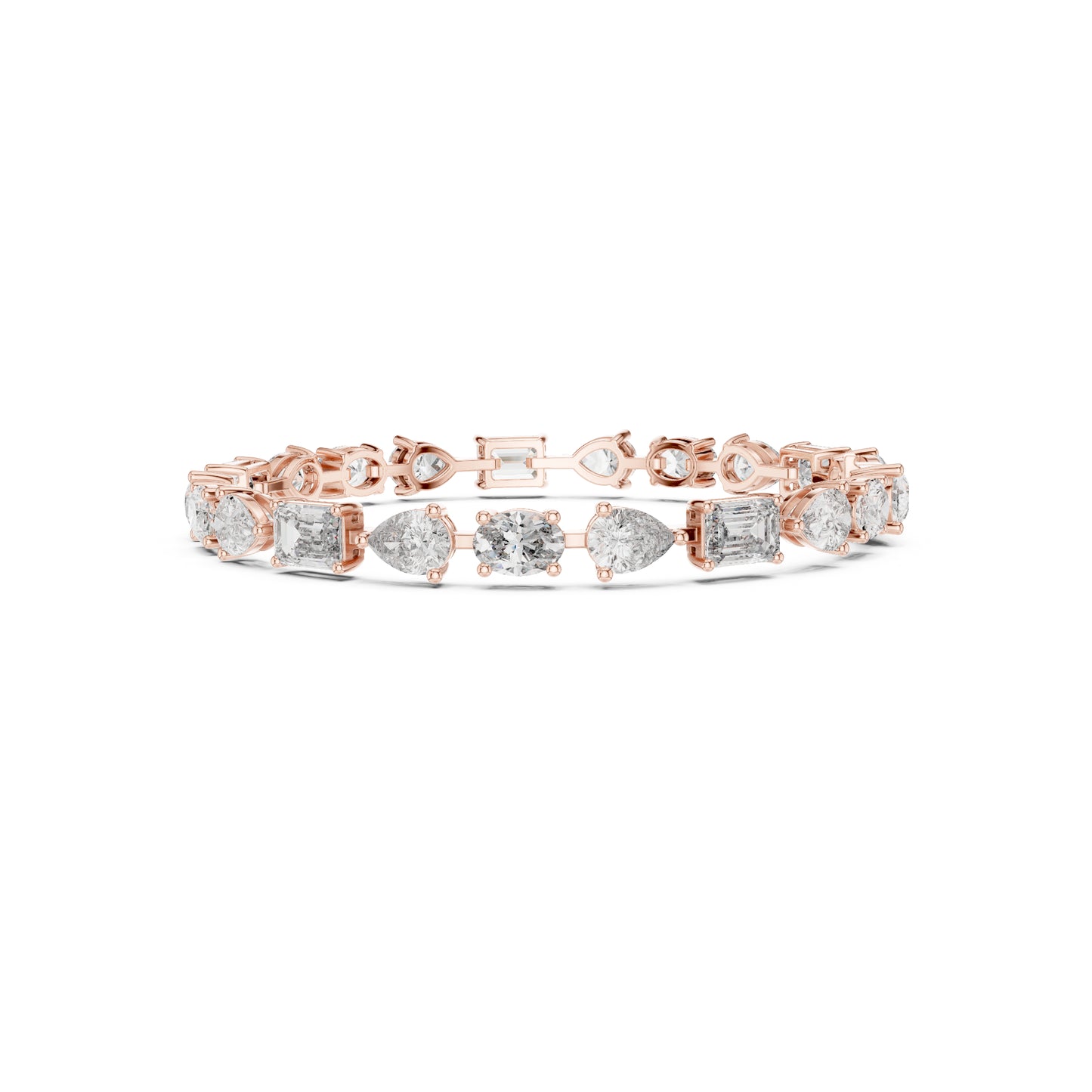 17.08 CT Oval , Pear Or Emerald Cut Top Grade Diamond Antique Delicate Vintage Sparkling Bridesmaid Tennis Bracelet Gift For Her - HIGHCARAT DIAMONDS