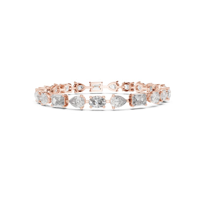 17.08 CT Oval , Pear Or Emerald Cut Top Grade Diamond Antique Delicate Vintage Sparkling Bridesmaid Tennis Bracelet Gift For Her - HIGHCARAT DIAMONDS