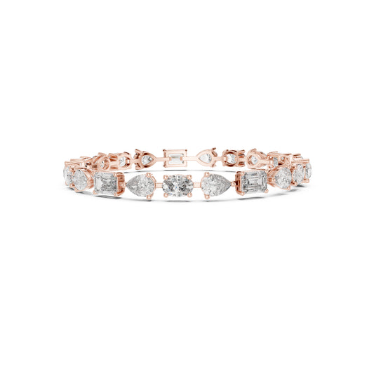17.08 CT Oval , Pear Or Emerald Cut Top Grade Diamond Antique Delicate Vintage Sparkling Bridesmaid Tennis Bracelet Gift For Her - HIGHCARAT DIAMONDS