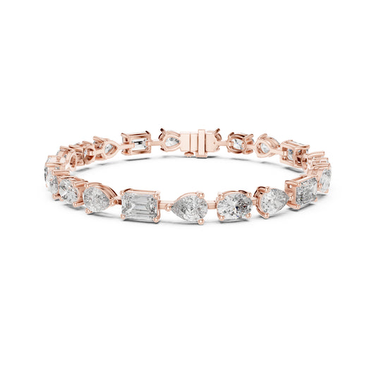 17.08 CT Oval , Pear Or Emerald Cut Top Grade Diamond Antique Delicate Vintage Sparkling Bridesmaid Tennis Bracelet Gift For Her - HIGHCARAT DIAMONDS