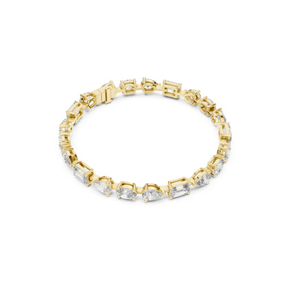 17.08 CT Oval , Pear Or Emerald Cut Top Grade Diamond Antique Delicate Vintage Sparkling Bridesmaid Tennis Bracelet Gift For Her - HIGHCARAT DIAMONDS