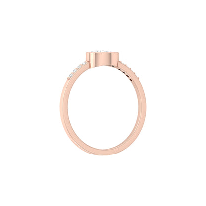 Pear Lab Grown Diamond Bezel Set Accented Engagement Ring