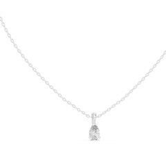 Elegant Pear Cut Labgrown Diamond Solitaire Pendant For Her In 14K Solid Yellow Gold - HIGHCARAT DIAMONDS