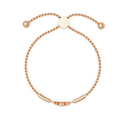 Pear & Oval Lab Grown Diamond Chain Adjustable Gold Bracelet - HIGHCARAT DIAMONDS