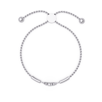Pear & Oval Lab Grown Diamond Chain Adjustable Gold Bracelet - HIGHCARAT DIAMONDS