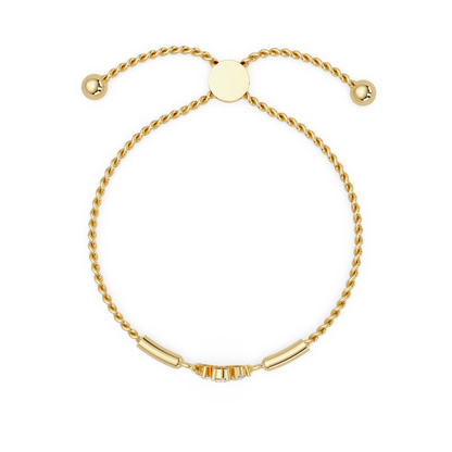 Pear & Oval Lab Grown Diamond Chain Adjustable Gold Bracelet - HIGHCARAT DIAMONDS