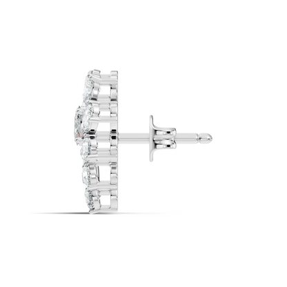 Pear,Oval, And Round Shape Natural &Lab Grown 3.53 Ct Diamond Shinny New Vintage Style Ethically Diamond Earring For Party wear - HIGHCARAT DIAMONDS