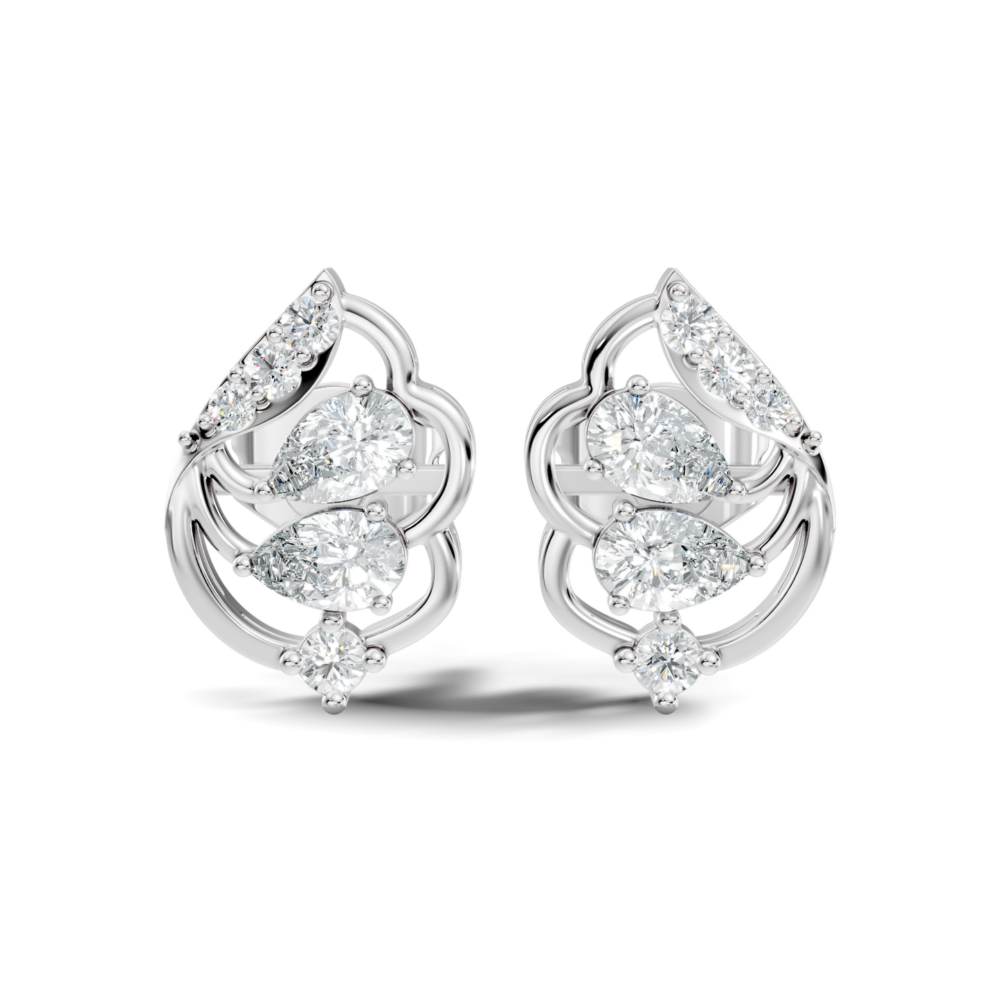 Pear, Round Shape 14k Solid Gold Natural, Lab grown Both Diamond Available Diamond Ring For Her - HIGHCARAT DIAMONDS