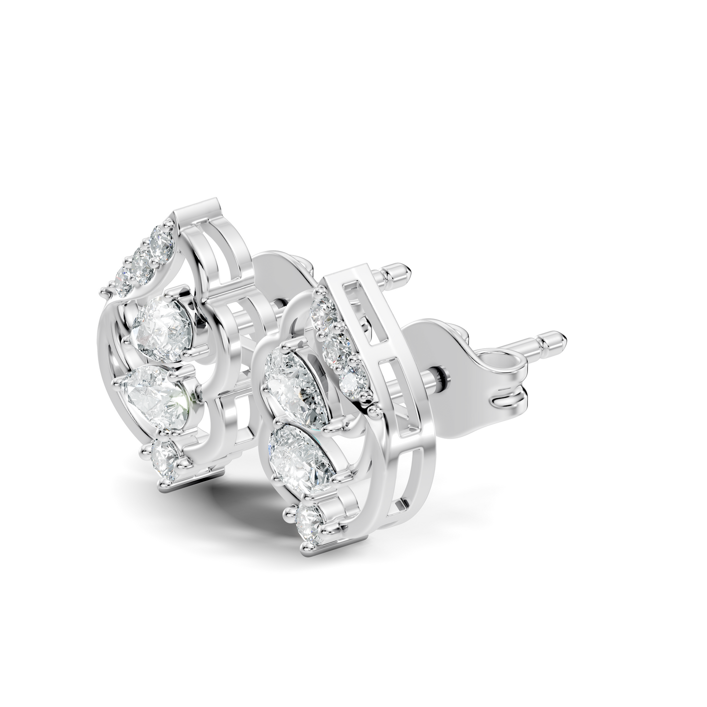 Pear, Round Shape 14k Solid Gold Natural, Lab grown Both Diamond Available Diamond Ring For Her - HIGHCARAT DIAMONDS