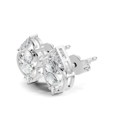 Pear, Round Shape 14k Solid Gold Natural, Lab grown Both Diamond Available Diamond Ring For Her - HIGHCARAT DIAMONDS