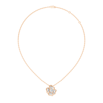 Elegant 1.52 CT Pear Cut Lab-Grown Diamond Pendant in Round Rose Gold Perfect Gift for Her - HIGHCARAT DIAMONDS