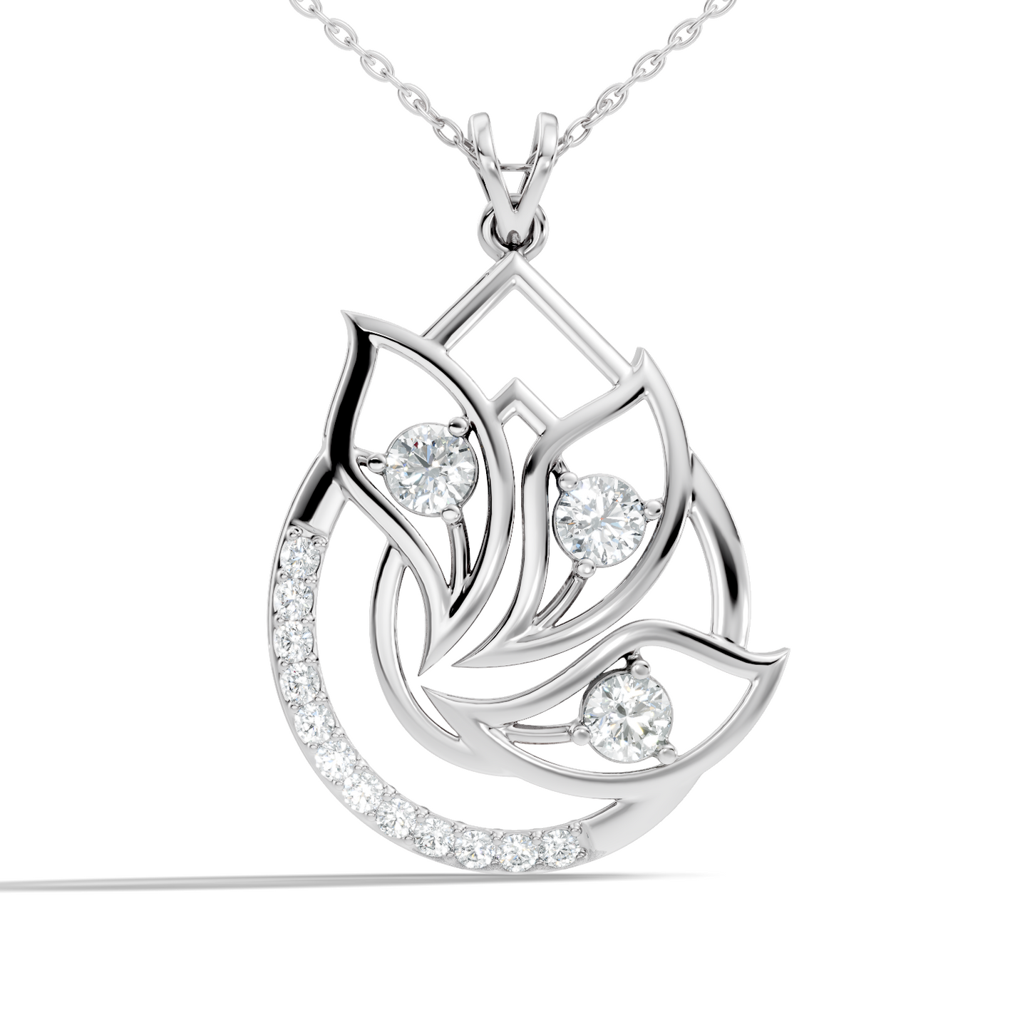 Elegant 1.20  CT Round Cut Lab-Grown Diamond Pendant Unique Pendant Jewelry Anniversary Gift For Her - HIGHCARAT DIAMONDS