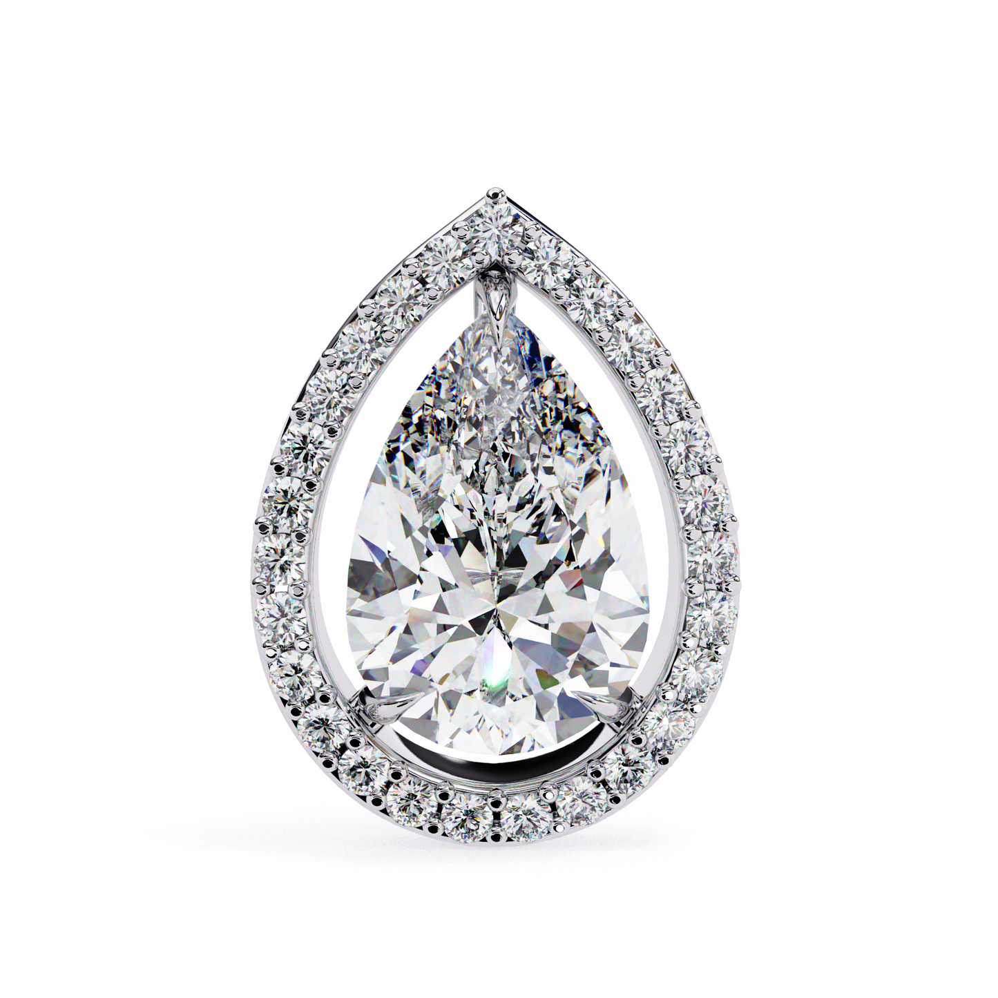 Pear And Round Cut Top Grade Lab Grown Diamond Elegant Antique Vintage Minimal Stud Earring For Women's - HIGHCARAT DIAMONDS