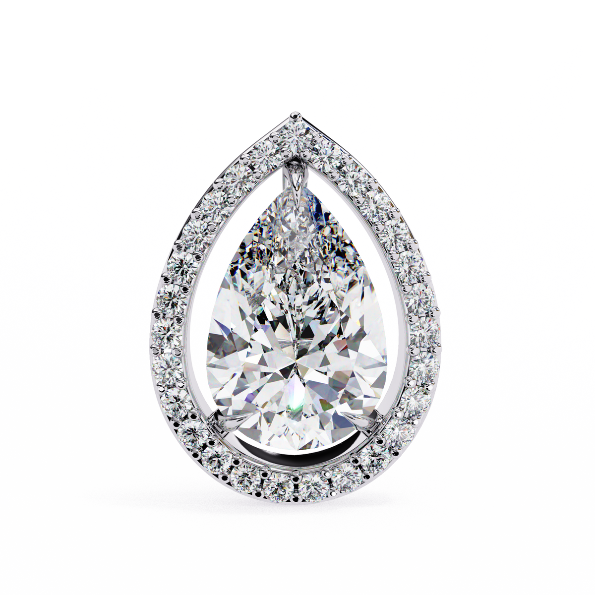 Pear And Round Cut Top Grade Lab Grown Diamond Elegant Antique Vintage Minimal Stud Earring For Women's - HIGHCARAT DIAMONDS