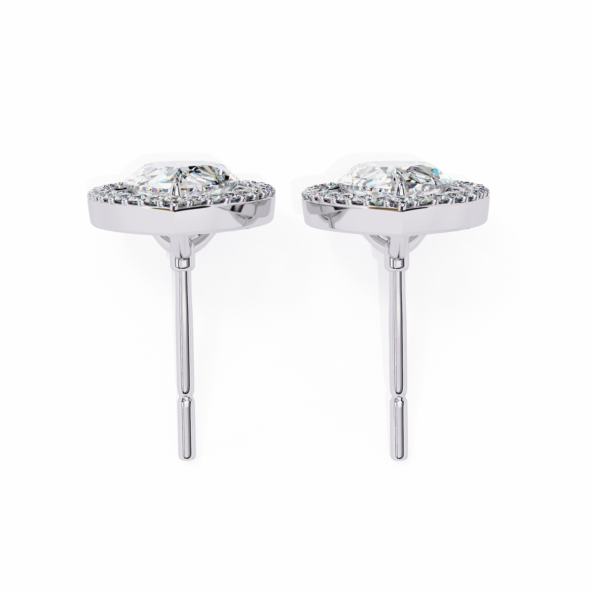 Pear And Round Cut Top Grade Lab Grown Diamond Elegant Antique Vintage Minimal Stud Earring For Women's - HIGHCARAT DIAMONDS