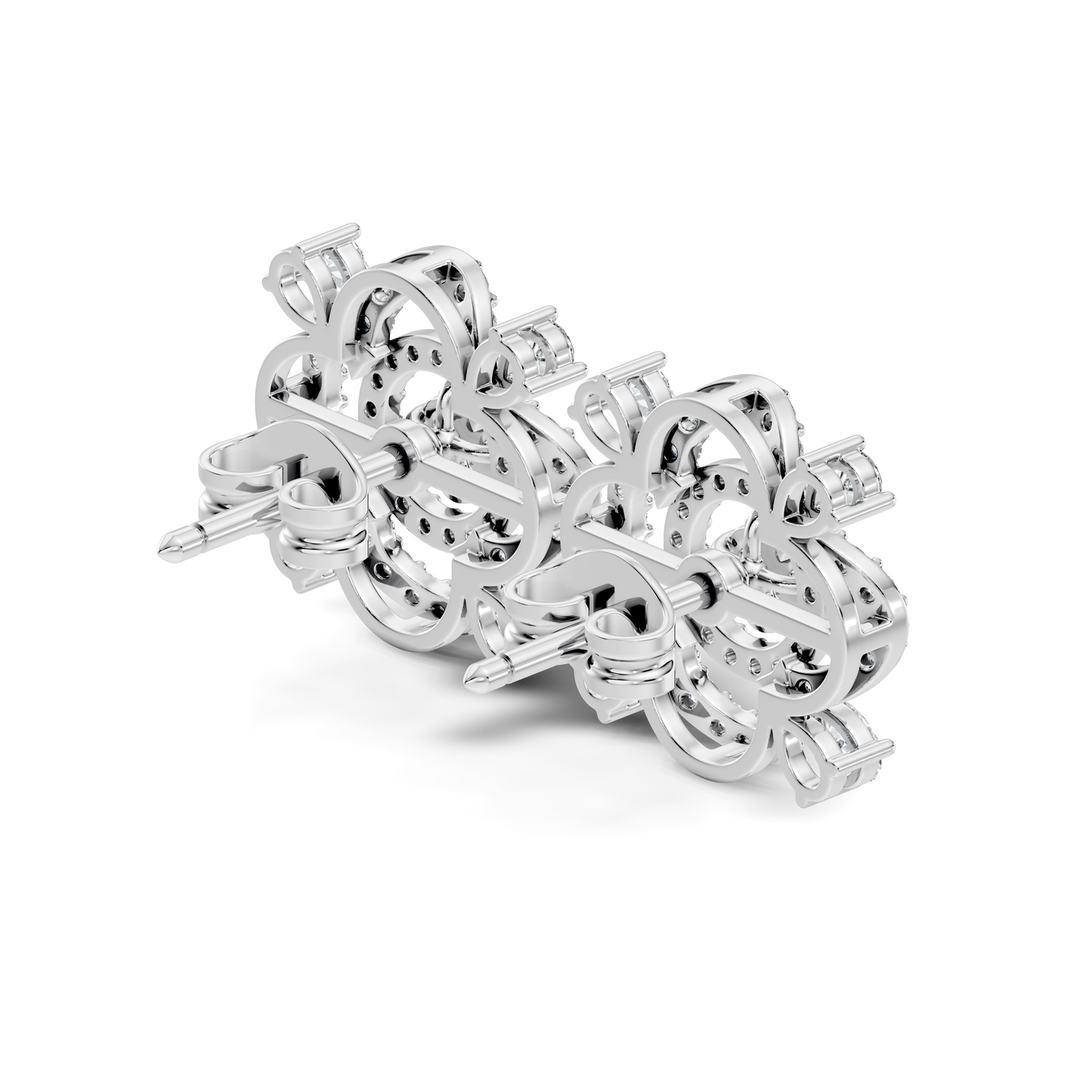 Pear & Round Shape Lab Grown Diamond 10k Solid Gold Earrings Daily Wear For Women - HIGHCARAT DIAMONDS
