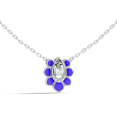 Vintage Pear Cut Labgrown Diamond Pendant With 14K White Gold Delicate Minimalist Jewelry For Her - HIGHCARAT DIAMONDS
