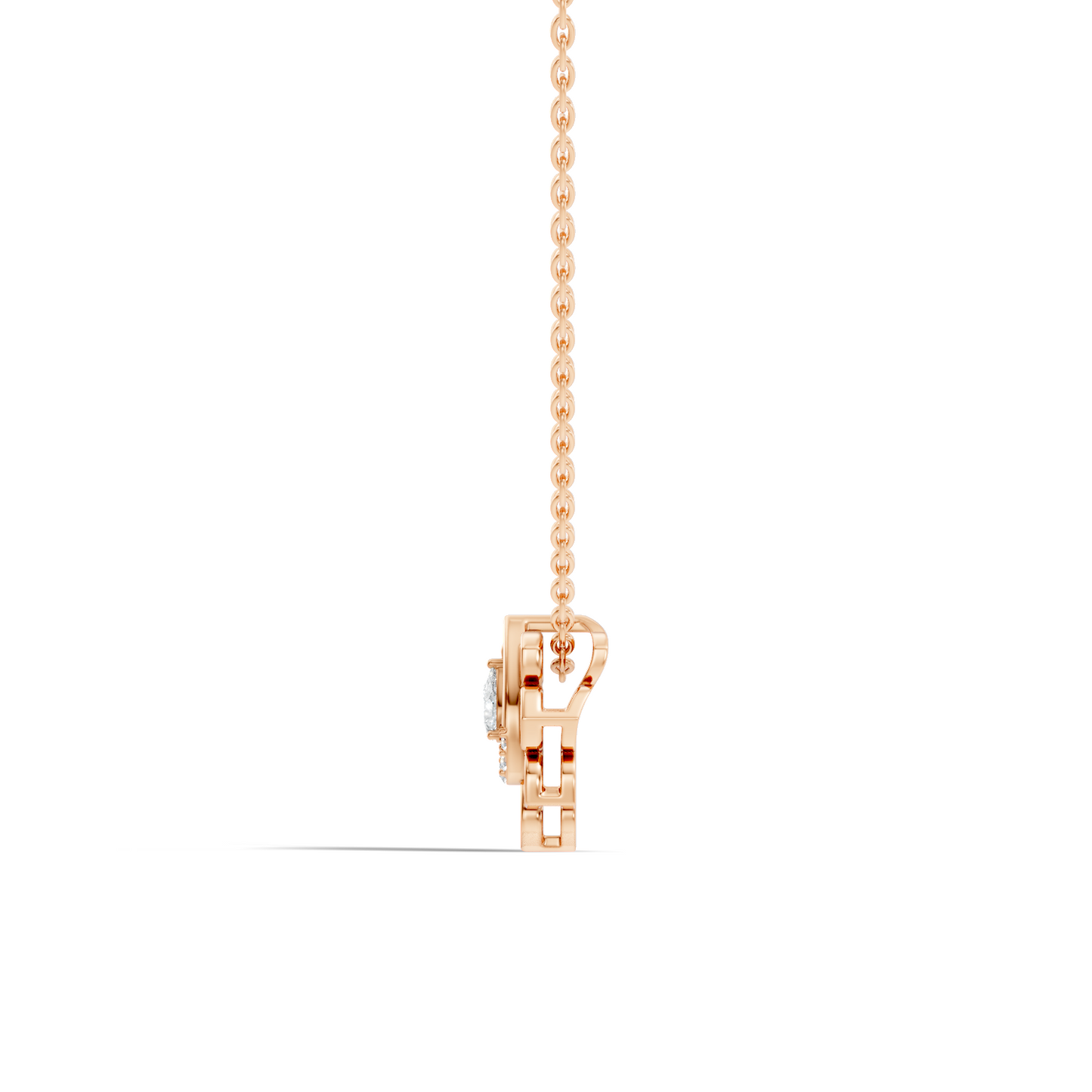 Vintage Pear Cut Labgrown Diamond Pendant With 14K White Gold Delicate Minimalist Jewelry For Her - HIGHCARAT DIAMONDS
