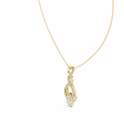 Pear, Round, & Marquise Drop Vintage Elegance Diamond Pendant For Women Daily Wear