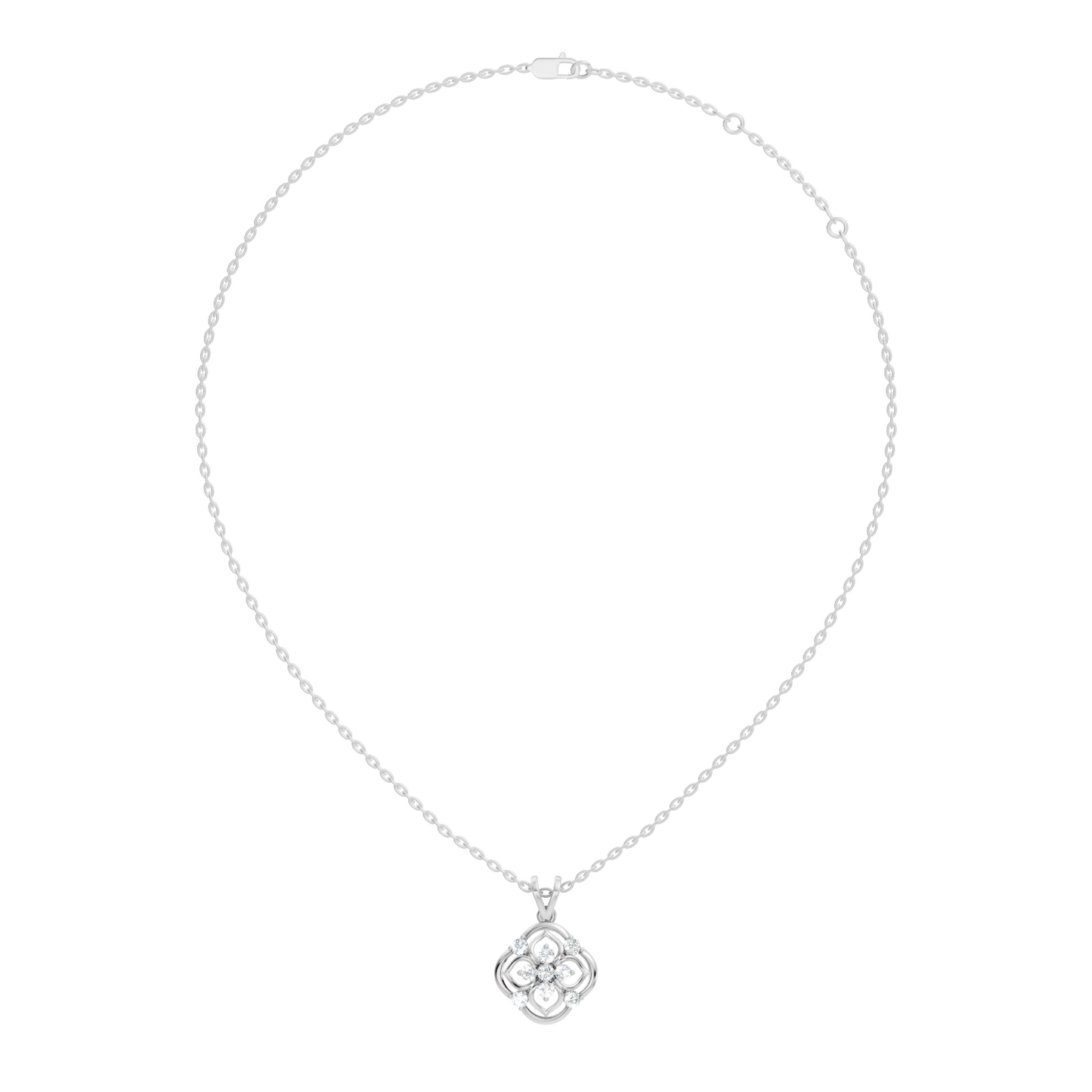 Ecofriendly Gift For Her Vintage Round Cut Diamond Pendant in 14K Gold - HIGHCARAT DIAMONDS