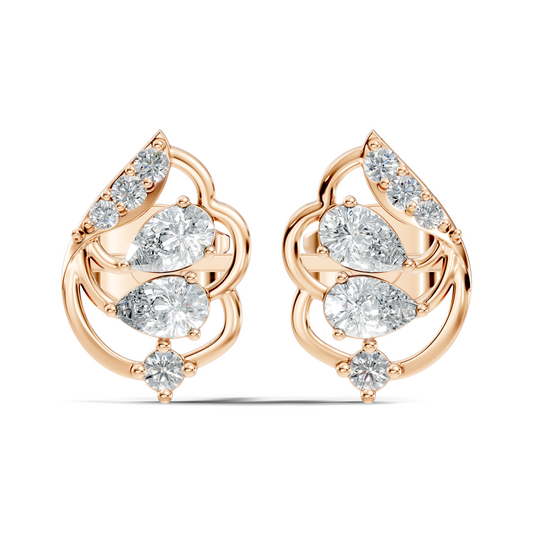 Pear, Round Shape 14k Solid Gold Natural, Lab grown Both Diamond Available Diamond Ring For Her