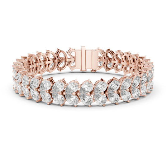 17.58 CT  pear Cut Top Grade Diamond Unique Simple Delicate Cluster Tennis Bracelet Gift For Her - HIGHCARAT DIAMONDS