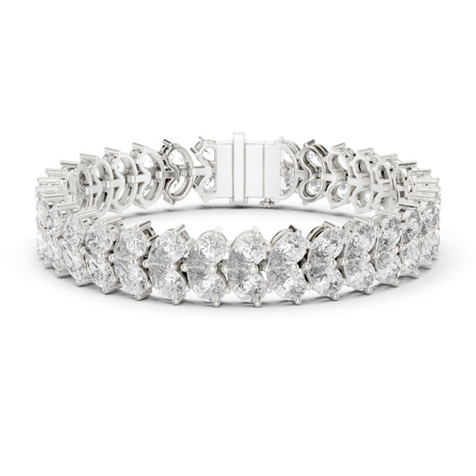 17.58 CT  pear Cut Top Grade Diamond Unique Simple Delicate Cluster Tennis Bracelet Gift For Her - HIGHCARAT DIAMONDS