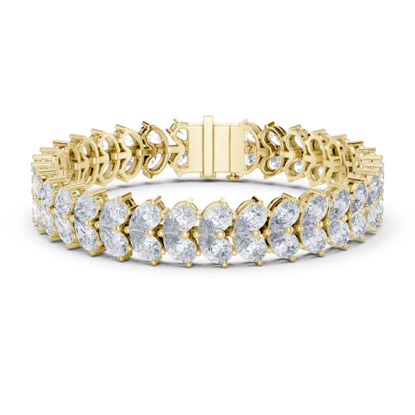17.58 CT  pear Cut Top Grade Diamond Unique Simple Delicate Cluster Tennis Bracelet Gift For Her - HIGHCARAT DIAMONDS