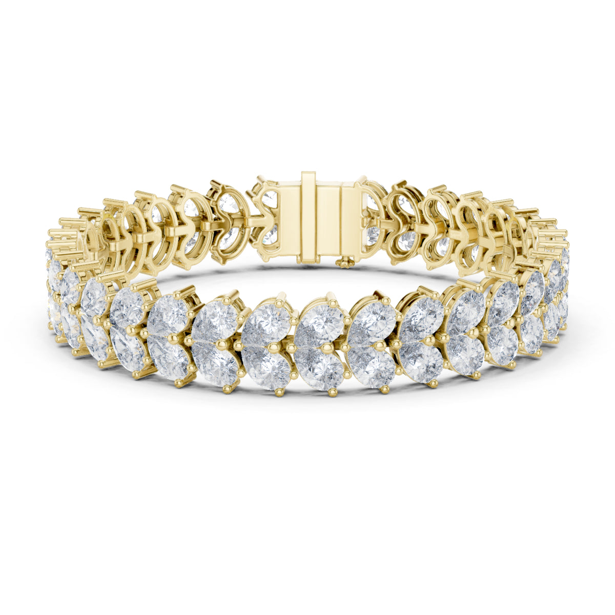 17.58 CT  pear Cut Top Grade Diamond Unique Simple Delicate Cluster Tennis Bracelet Gift For Her - HIGHCARAT DIAMONDS