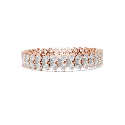 17.58 CT  pear Cut Top Grade Diamond Unique Simple Delicate Cluster Tennis Bracelet Gift For Her - HIGHCARAT DIAMONDS