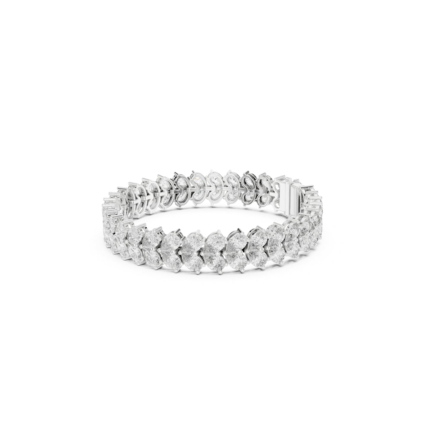 17.58 CT  pear Cut Top Grade Diamond Unique Simple Delicate Cluster Tennis Bracelet Gift For Her - HIGHCARAT DIAMONDS