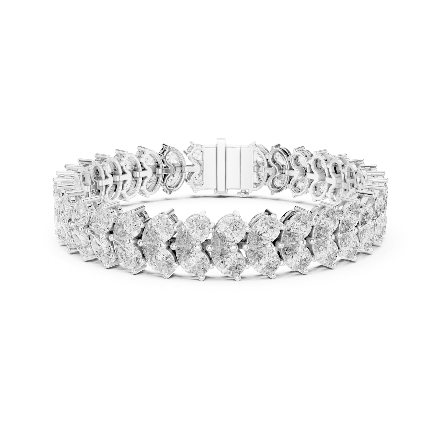17.58 CT  pear Cut Top Grade Diamond Unique Simple Delicate Cluster Tennis Bracelet Gift For Her - HIGHCARAT DIAMONDS