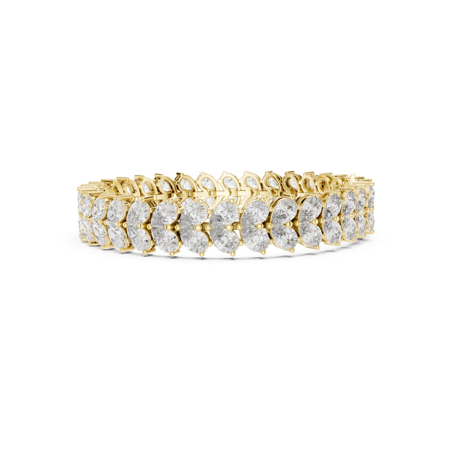 17.58 CT  pear Cut Top Grade Diamond Unique Simple Delicate Cluster Tennis Bracelet Gift For Her - HIGHCARAT DIAMONDS