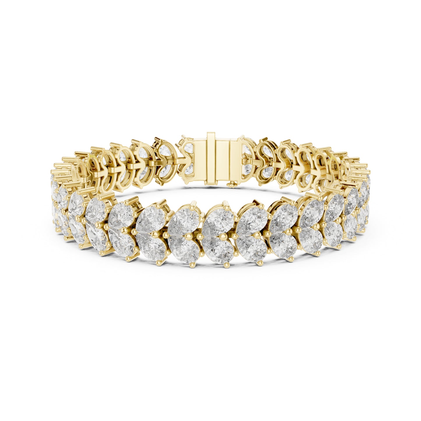 17.58 CT  pear Cut Top Grade Diamond Unique Simple Delicate Cluster Tennis Bracelet Gift For Her - HIGHCARAT DIAMONDS